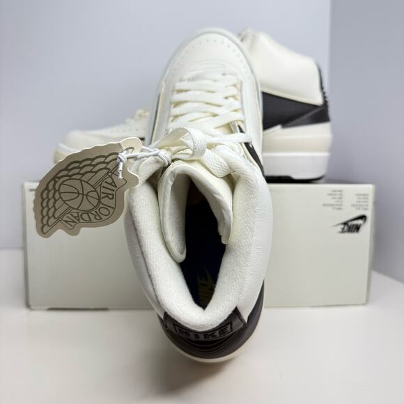 AIr Jordan 2 Retro Sail/Coconut Milk-Black Size 11 Women / Size 9.5 Men - Picture 4 of 8